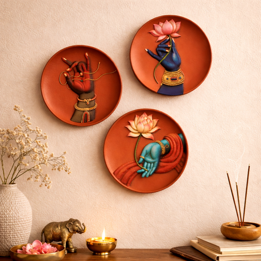 Lit terracotta diya