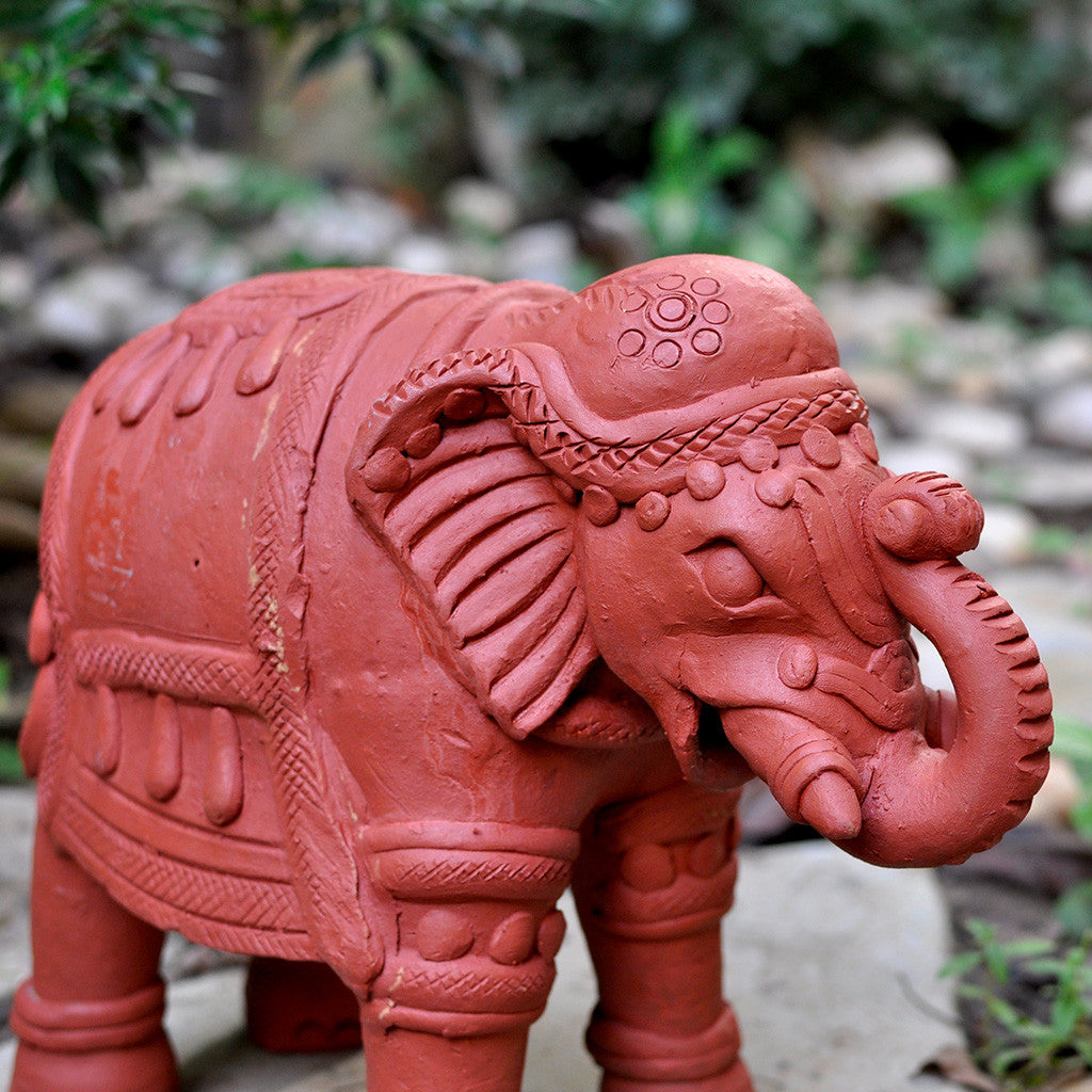 Decorative terracotta lamp